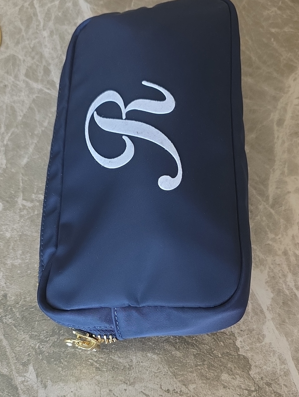 Stoney Clover Lane Navy Travel Toiletry Bag with Monogram Accent